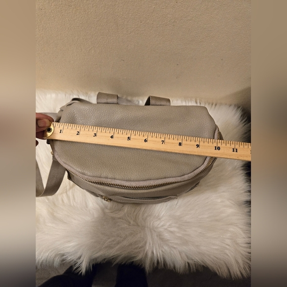 Fawn Design Vegan Leather The Mini Small Diaper Bag Backpack Gray - Picture 16 of 16